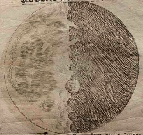 Galileo sketch of moon