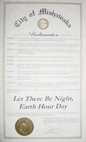 Earth Hour Proclamation from Mishawaka