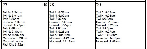 Twilight times; Aug 28, 2009