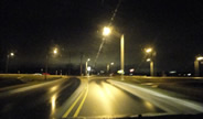 Roundabout at Cleveland and Bittersweet Roads at night
