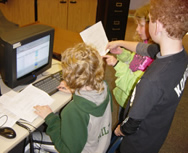 Students at computer